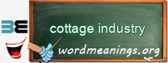 WordMeaning blackboard for cottage industry